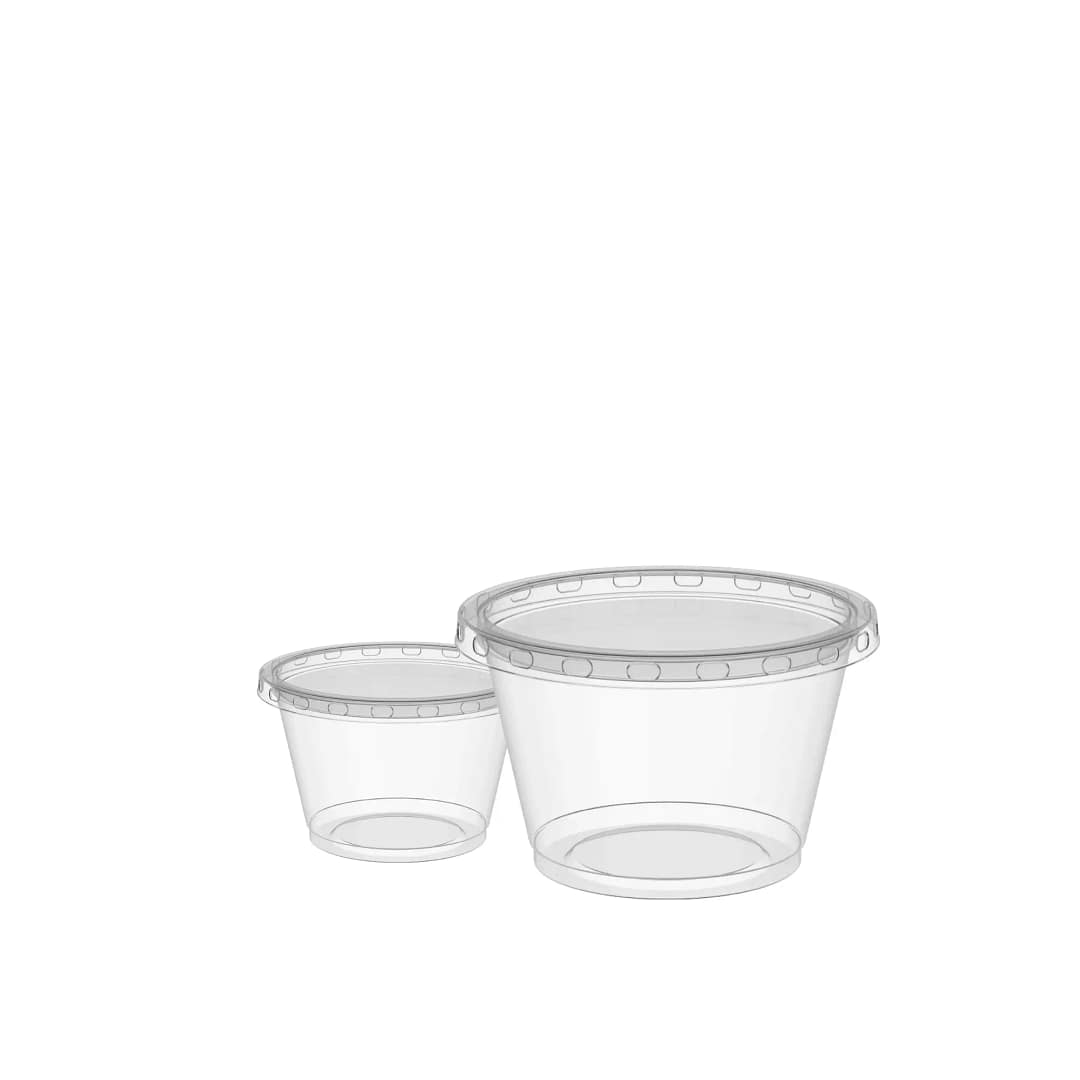 Plastic Sauce Container with Separated Lids