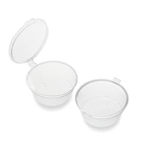 Plastic Sauce Container with Hinged Lids